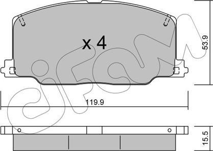 Cifam 822-067-0 - Bremsbelagsatz, Scheibenbremse alexcarstop-ersatzteile.com