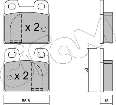 Cifam 822-009-0 - Bremsbelagsatz, Scheibenbremse alexcarstop-ersatzteile.com