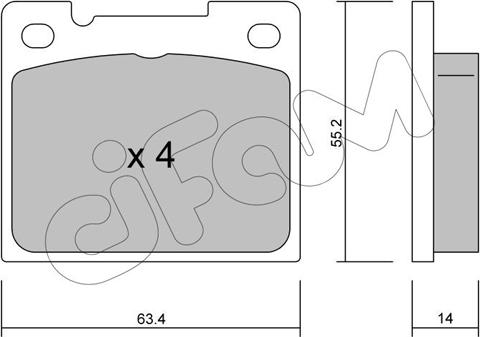 Cifam 822-004-0 - Bremsbelagsatz, Scheibenbremse alexcarstop-ersatzteile.com