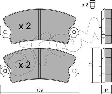 Cifam 822-005-5 - Bremsbelagsatz, Scheibenbremse alexcarstop-ersatzteile.com