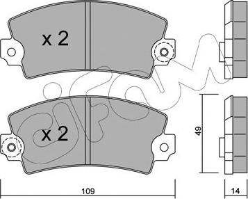 Cifam 822-005-1 - Bremsbelagsatz, Scheibenbremse alexcarstop-ersatzteile.com