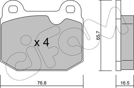 Cifam 822-013-1 - Bremsbelagsatz, Scheibenbremse alexcarstop-ersatzteile.com