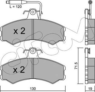 Cifam 822-031-0 - Bremsbelagsatz, Scheibenbremse alexcarstop-ersatzteile.com