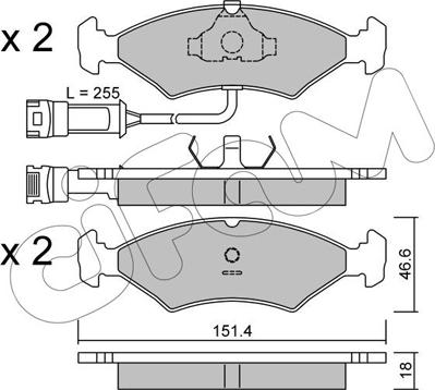 Cifam 822-029-1 - Bremsbelagsatz, Scheibenbremse alexcarstop-ersatzteile.com