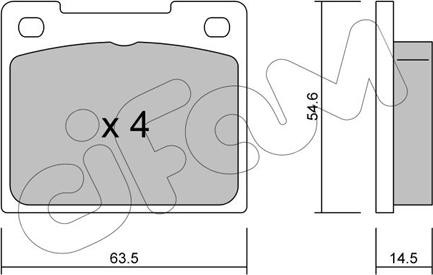 Cifam 822-020-0 - Bremsbelagsatz, Scheibenbremse alexcarstop-ersatzteile.com