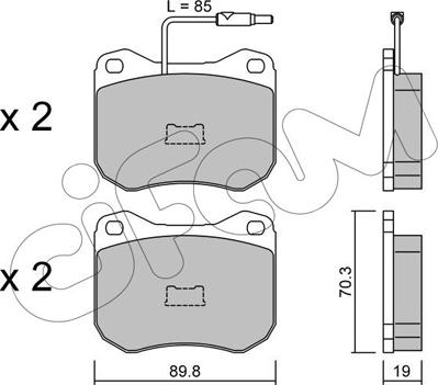 Cifam 822-021-0 - Bremsbelagsatz, Scheibenbremse alexcarstop-ersatzteile.com