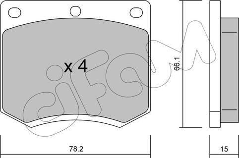 Cifam 822-023-0 - Bremsbelagsatz, Scheibenbremse alexcarstop-ersatzteile.com