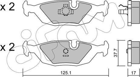 Cifam 822-070-1 - Bremsbelagsatz, Scheibenbremse alexcarstop-ersatzteile.com