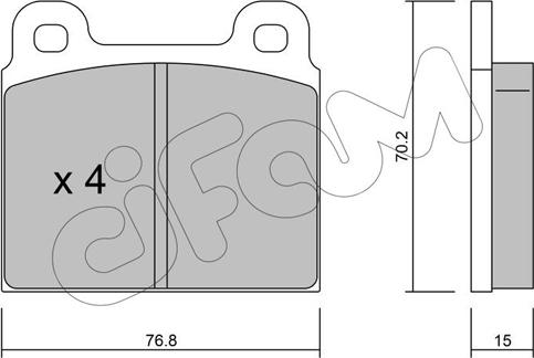 Cifam 822-078-1 - Bremsbelagsatz, Scheibenbremse alexcarstop-ersatzteile.com