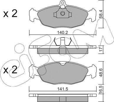 Cifam 822-077-0 - Bremsbelagsatz, Scheibenbremse alexcarstop-ersatzteile.com