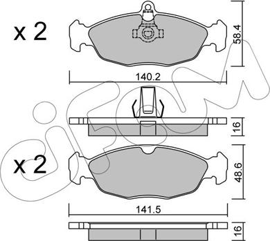 Cifam 822-077-1 - Bremsbelagsatz, Scheibenbremse alexcarstop-ersatzteile.com