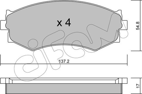 Cifam 822-190-0 - Bremsbelagsatz, Scheibenbremse alexcarstop-ersatzteile.com