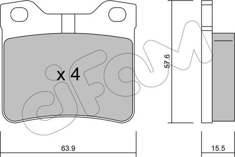 Cifam 822-192-1 - Bremsbelagsatz, Scheibenbremse alexcarstop-ersatzteile.com