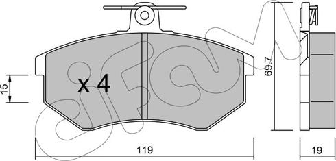 Cifam 822-148-0 - Bremsbelagsatz, Scheibenbremse alexcarstop-ersatzteile.com