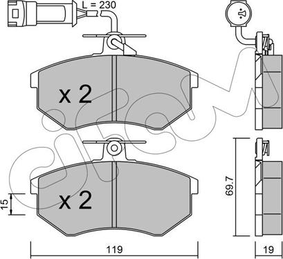 Cifam 822-148-1 - Bremsbelagsatz, Scheibenbremse alexcarstop-ersatzteile.com