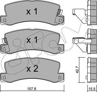 Cifam 822-161-0 - Bremsbelagsatz, Scheibenbremse alexcarstop-ersatzteile.com