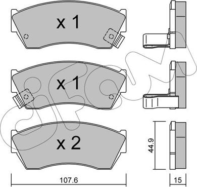 Cifam 822-168-0 - Bremsbelagsatz, Scheibenbremse alexcarstop-ersatzteile.com