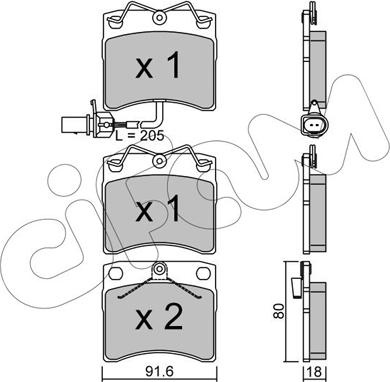 Cifam 822-163-2 - Bremsbelagsatz, Scheibenbremse alexcarstop-ersatzteile.com