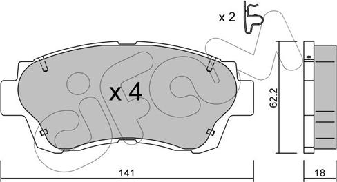 Cifam 822-167-0 - Bremsbelagsatz, Scheibenbremse alexcarstop-ersatzteile.com