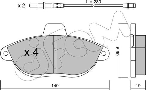 Cifam 822-105-0 - Bremsbelagsatz, Scheibenbremse alexcarstop-ersatzteile.com