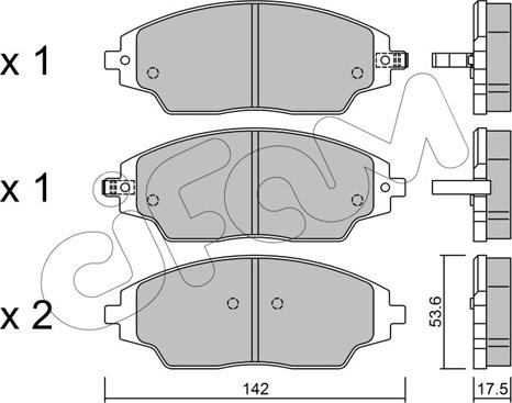 Cifam 822-1008-0 - Bremsbelagsatz, Scheibenbremse alexcarstop-ersatzteile.com