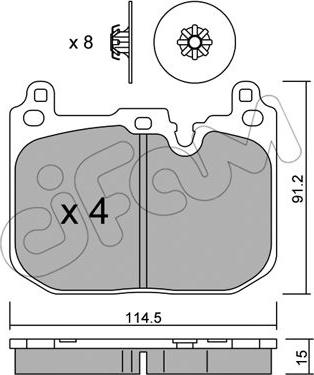 Cifam 822-1015-0 - Bremsbelagsatz, Scheibenbremse alexcarstop-ersatzteile.com