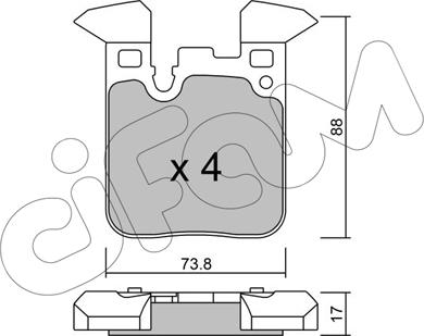 Cifam 822-1016-0 - Bremsbelagsatz, Scheibenbremse alexcarstop-ersatzteile.com