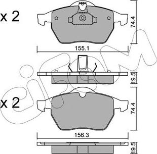 Cifam 822-118-0 - Bremsbelagsatz, Scheibenbremse alexcarstop-ersatzteile.com