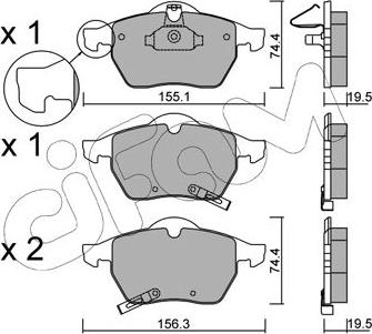 Cifam 822-118-1 - Bremsbelagsatz, Scheibenbremse alexcarstop-ersatzteile.com