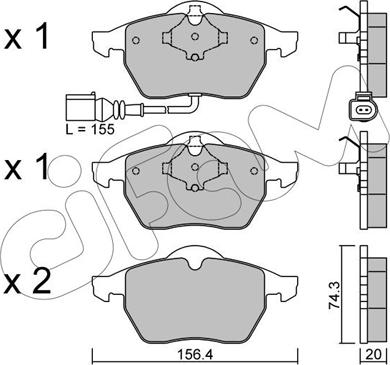 Cifam 822-181-4 - Bremsbelagsatz, Scheibenbremse alexcarstop-ersatzteile.com