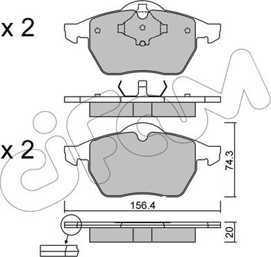 Cifam 822-181-2 - Bremsbelagsatz, Scheibenbremse alexcarstop-ersatzteile.com