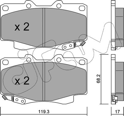 Cifam 822-129-1 - Bremsbelagsatz, Scheibenbremse alexcarstop-ersatzteile.com