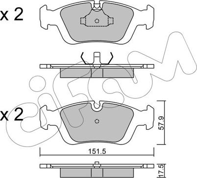 Cifam 822-124-0 - Bremsbelagsatz, Scheibenbremse alexcarstop-ersatzteile.com