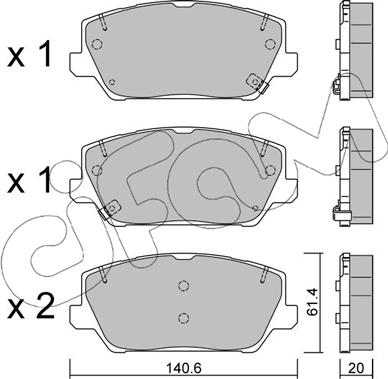 Cifam 822-1241-0 - Bremsbelagsatz, Scheibenbremse alexcarstop-ersatzteile.com