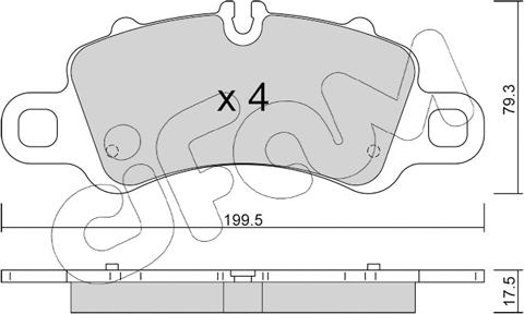 Cifam 822-1254-0 - Bremsbelagsatz, Scheibenbremse alexcarstop-ersatzteile.com