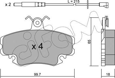 Cifam 822-120-0K - Bremsbelagsatz, Scheibenbremse alexcarstop-ersatzteile.com