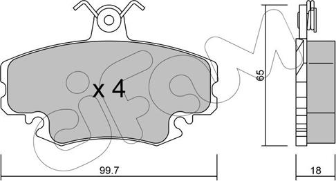 Cifam 822-120-0 - Bremsbelagsatz, Scheibenbremse alexcarstop-ersatzteile.com