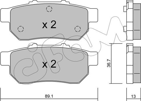 Cifam 822-176-0 - Bremsbelagsatz, Scheibenbremse alexcarstop-ersatzteile.com