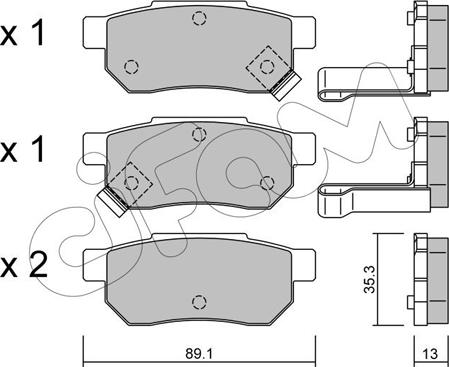 Cifam 822-170-1 - Bremsbelagsatz, Scheibenbremse alexcarstop-ersatzteile.com