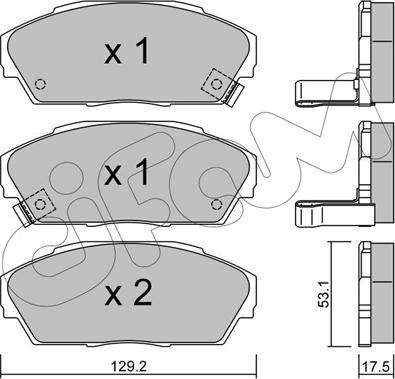 Cifam 822-171-0 - Bremsbelagsatz, Scheibenbremse alexcarstop-ersatzteile.com