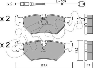 Cifam 822-178-1K - Bremsbelagsatz, Scheibenbremse alexcarstop-ersatzteile.com