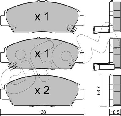 Cifam 822-172-0 - Bremsbelagsatz, Scheibenbremse alexcarstop-ersatzteile.com