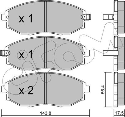 Cifam 822-845-0 - Bremsbelagsatz, Scheibenbremse alexcarstop-ersatzteile.com