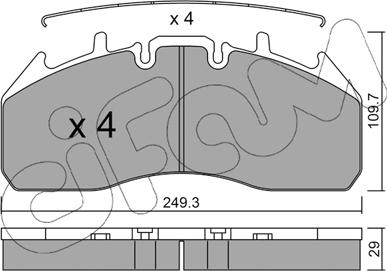 Cifam 822-809-0 - Bremsbelagsatz, Scheibenbremse alexcarstop-ersatzteile.com