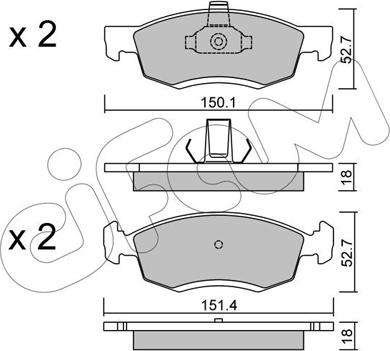 Cifam 822-802-0 - Bremsbelagsatz, Scheibenbremse alexcarstop-ersatzteile.com