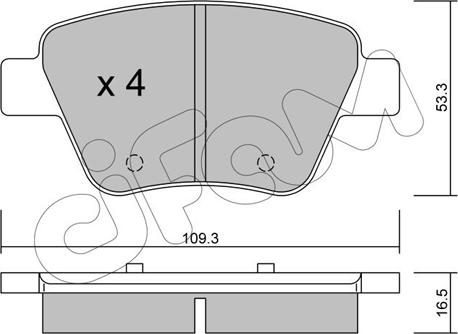 Cifam 822-889-0 - Bremsbelagsatz, Scheibenbremse alexcarstop-ersatzteile.com