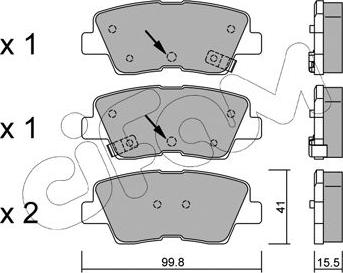 Cifam 822-886-1 - Bremsbelagsatz, Scheibenbremse alexcarstop-ersatzteile.com