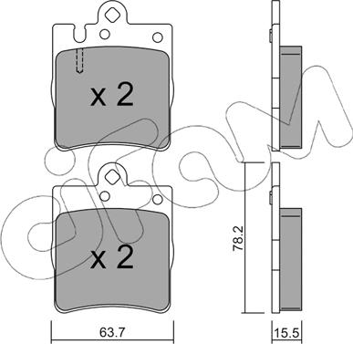 Cifam 822-344-0 - Bremsbelagsatz, Scheibenbremse alexcarstop-ersatzteile.com