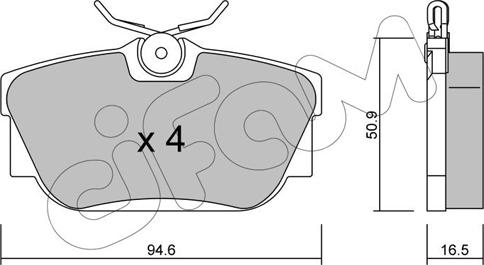 Cifam 822-346-0 - Bremsbelagsatz, Scheibenbremse alexcarstop-ersatzteile.com