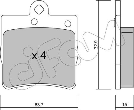 Cifam 822-343-0 - Bremsbelagsatz, Scheibenbremse alexcarstop-ersatzteile.com